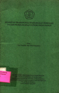 Kearifan Tradisional Masyarakat Pedesaan Dalam Pemeliharaan Lingkungan